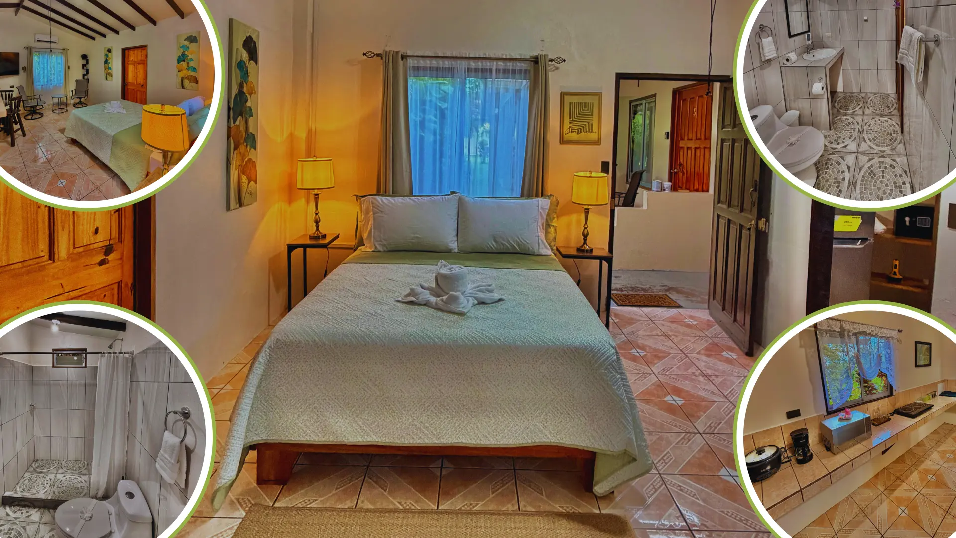 Habitación Deluxe 6 con cocina equipada y área de estar en Hotel Loma Real Costa Rica